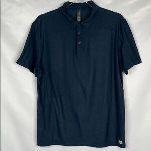 Vuori Strato Tech Men's Heathered Navy Polo Shirt